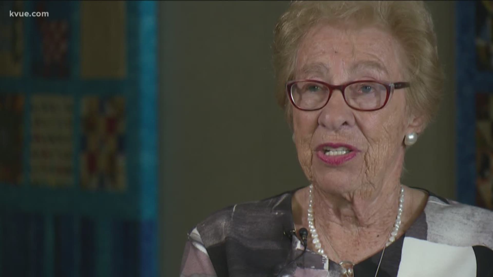 A holocaust survivor will finish up her tour in Austin later today. She's been going around the country talking about her scary - but powerful - experience.