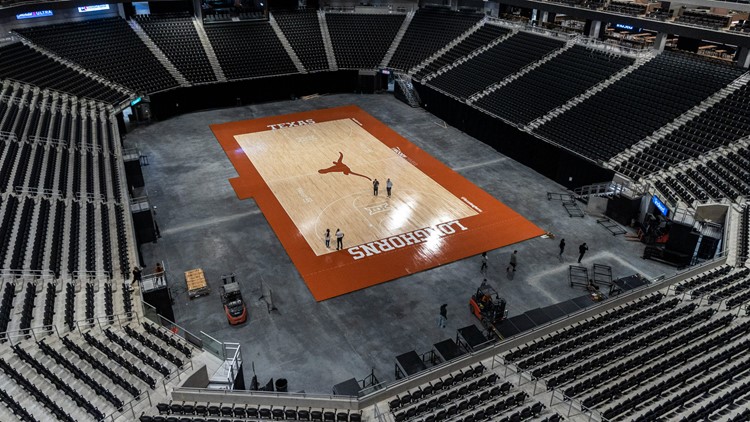 Texas Longhorns unveil Moody Center basketball court design