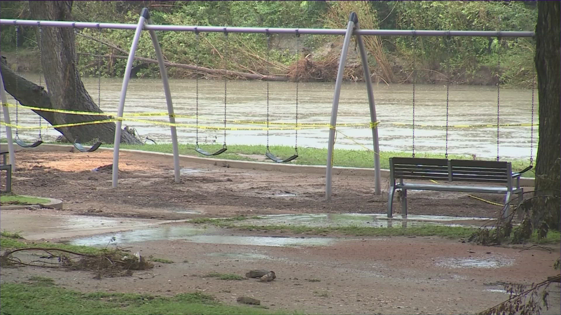 Residents in Georgetown are waiting for crews to clean Blue Hold Park and San Gabriel Park.