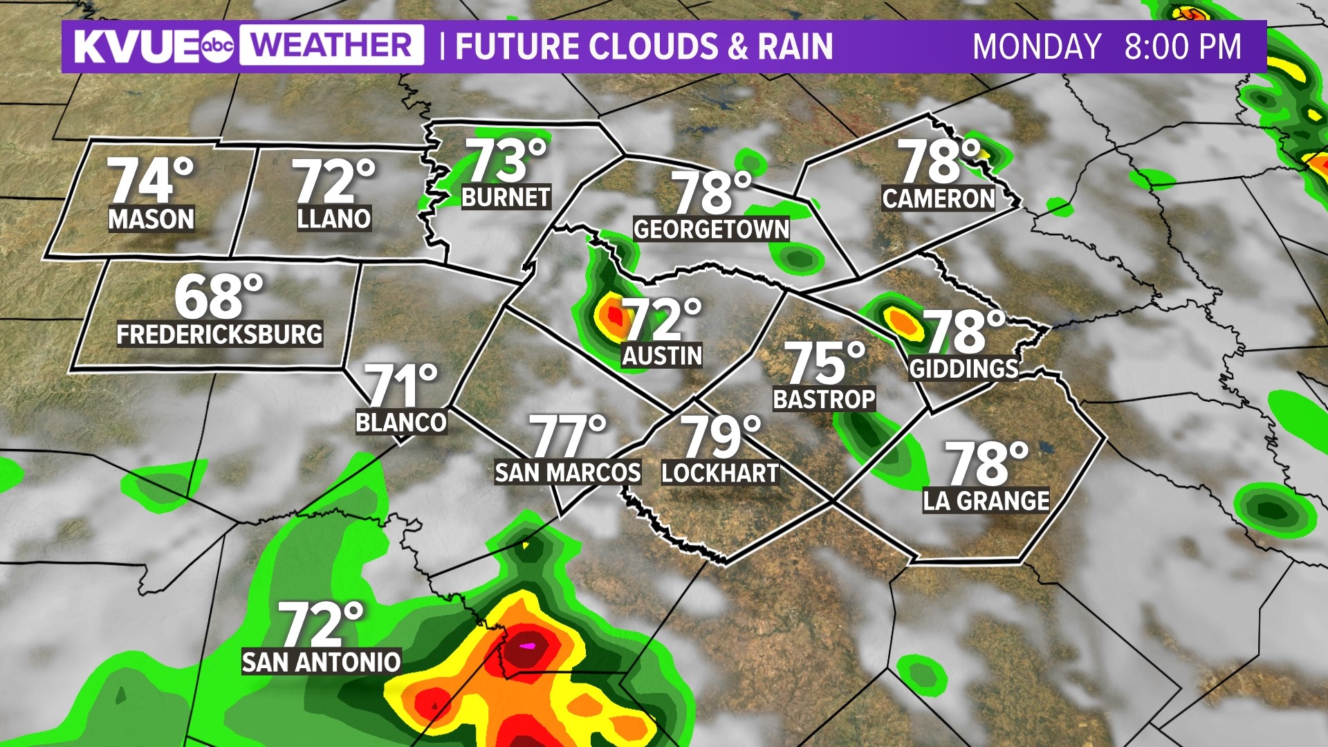 Central Texas sees increase of rain chances for Memorial Day | kvue.com