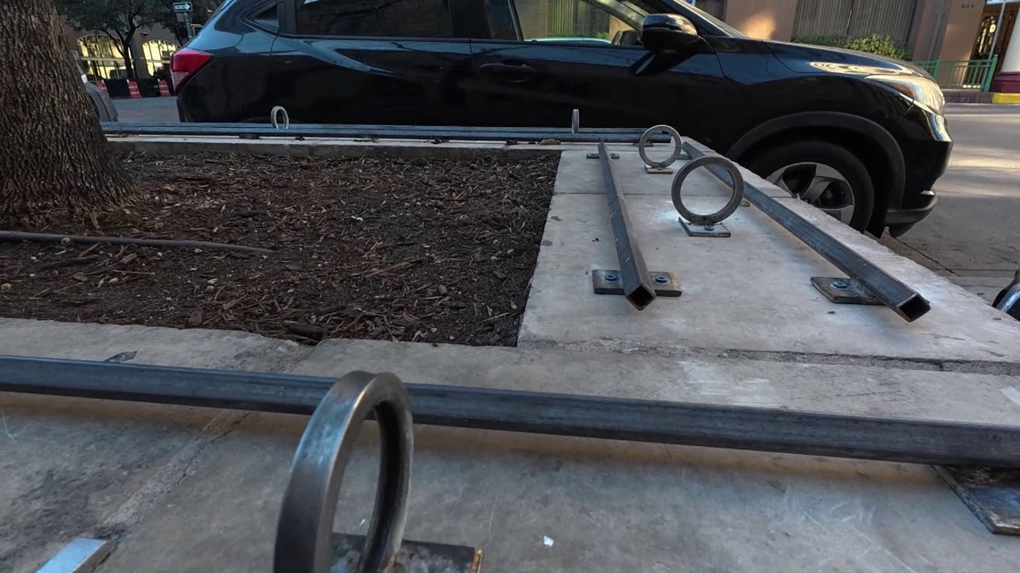 Mystery metal rails and loops removed from Downtown Austin planters; city still seeking answers