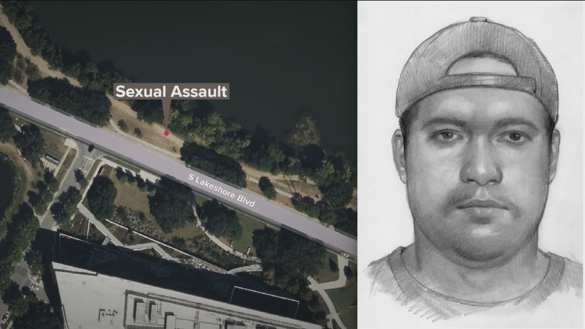 Austin police are looking for a man accused of trying to sexually assault someone on the hike-and-bike trail along Lady Bird Lake. Police have released a sketched.