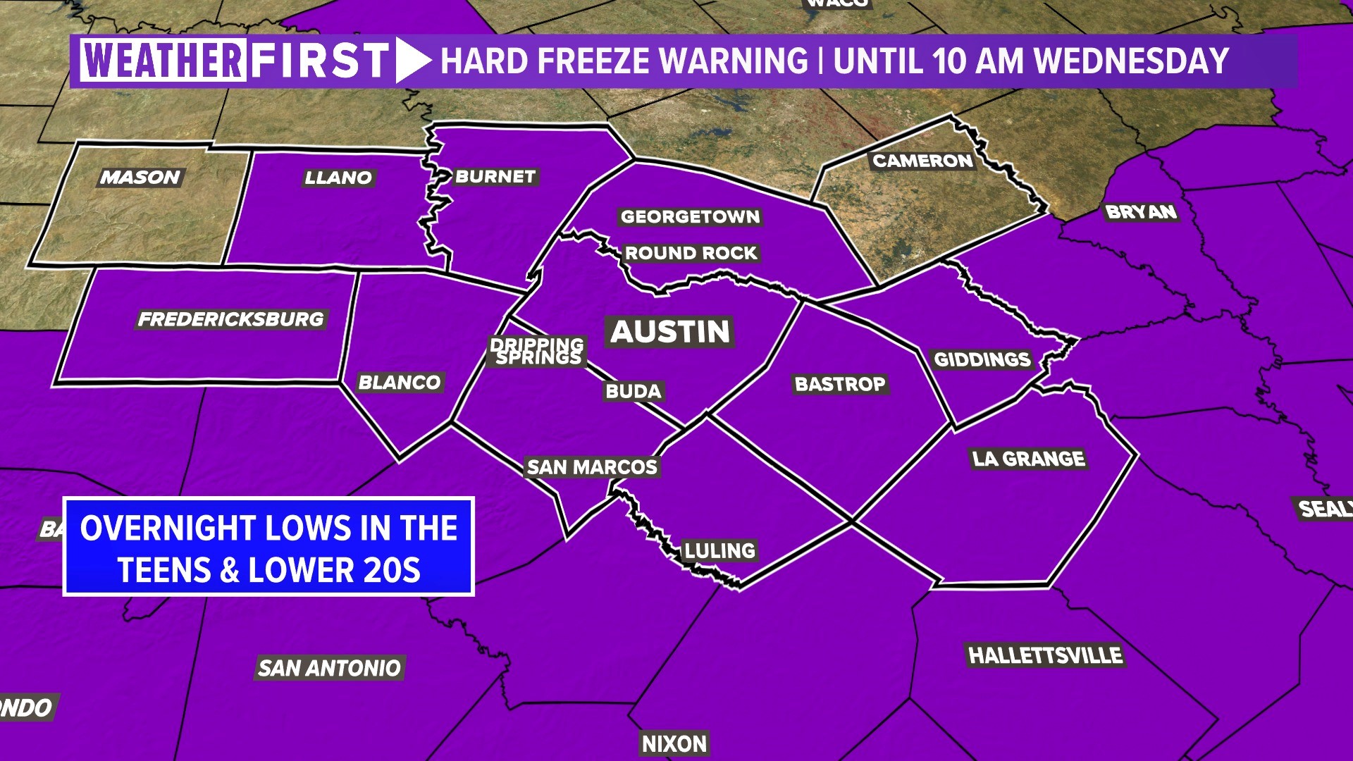 Arctic blast brings freezing rain, wintry mix to Austin area