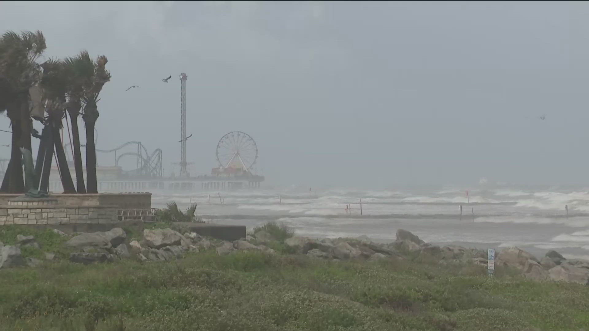 Some visitors were seen on beaches and in bars the night before the system hit.
