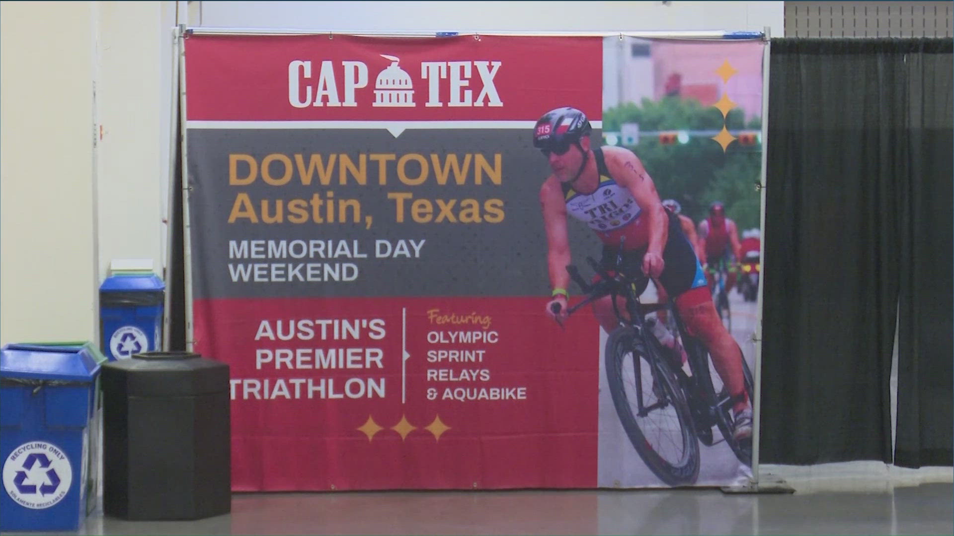 Roughly 2,000 participants will bike, run and swim across Downtown Austin. 