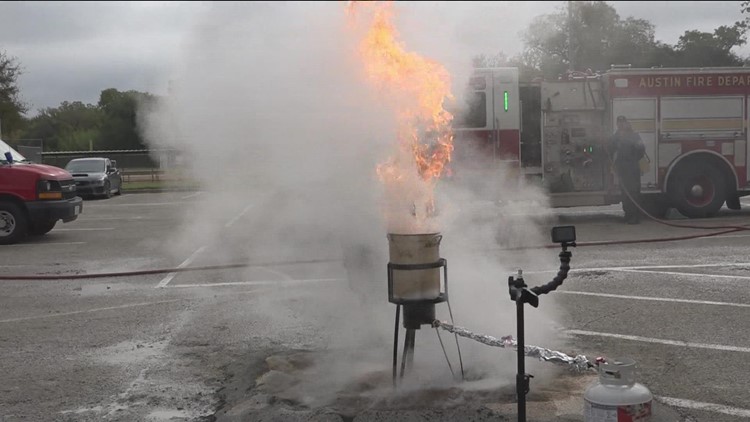 AFD demonstrates dos and don'ts when deep frying turkey