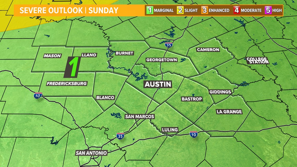 Central Texas storm chances pick up starting Thursday