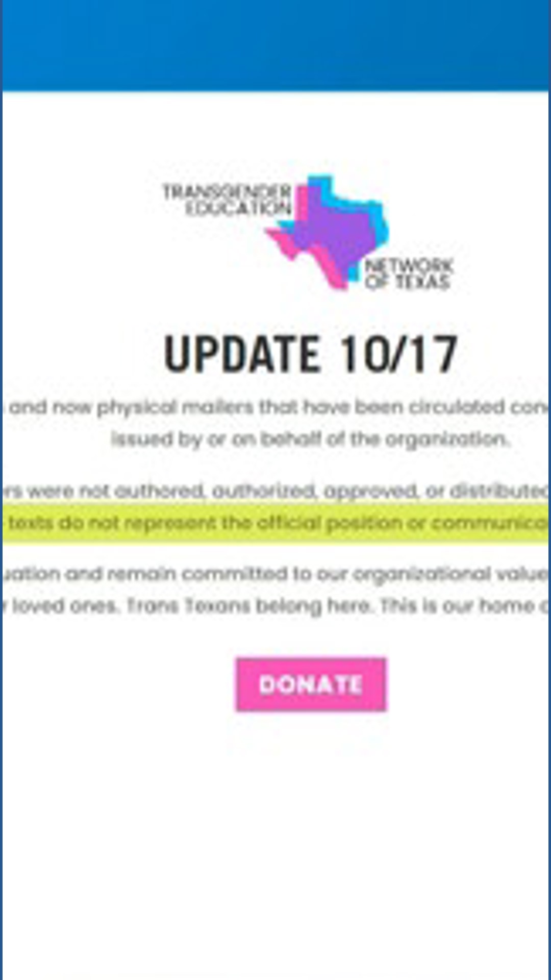 Transgender Texas group denies involvement with pamphlets sent from ...