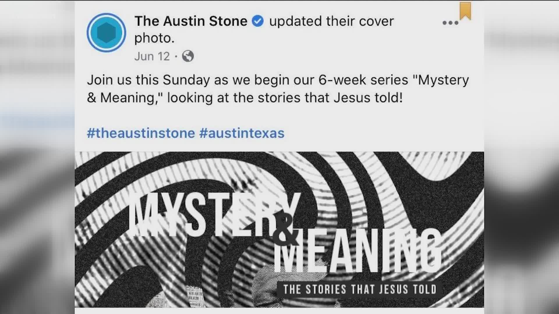 Austin Stone Community Church, which has a congregation of roughly 8,000, will continue with online sermons amid coronavirus outbreak.