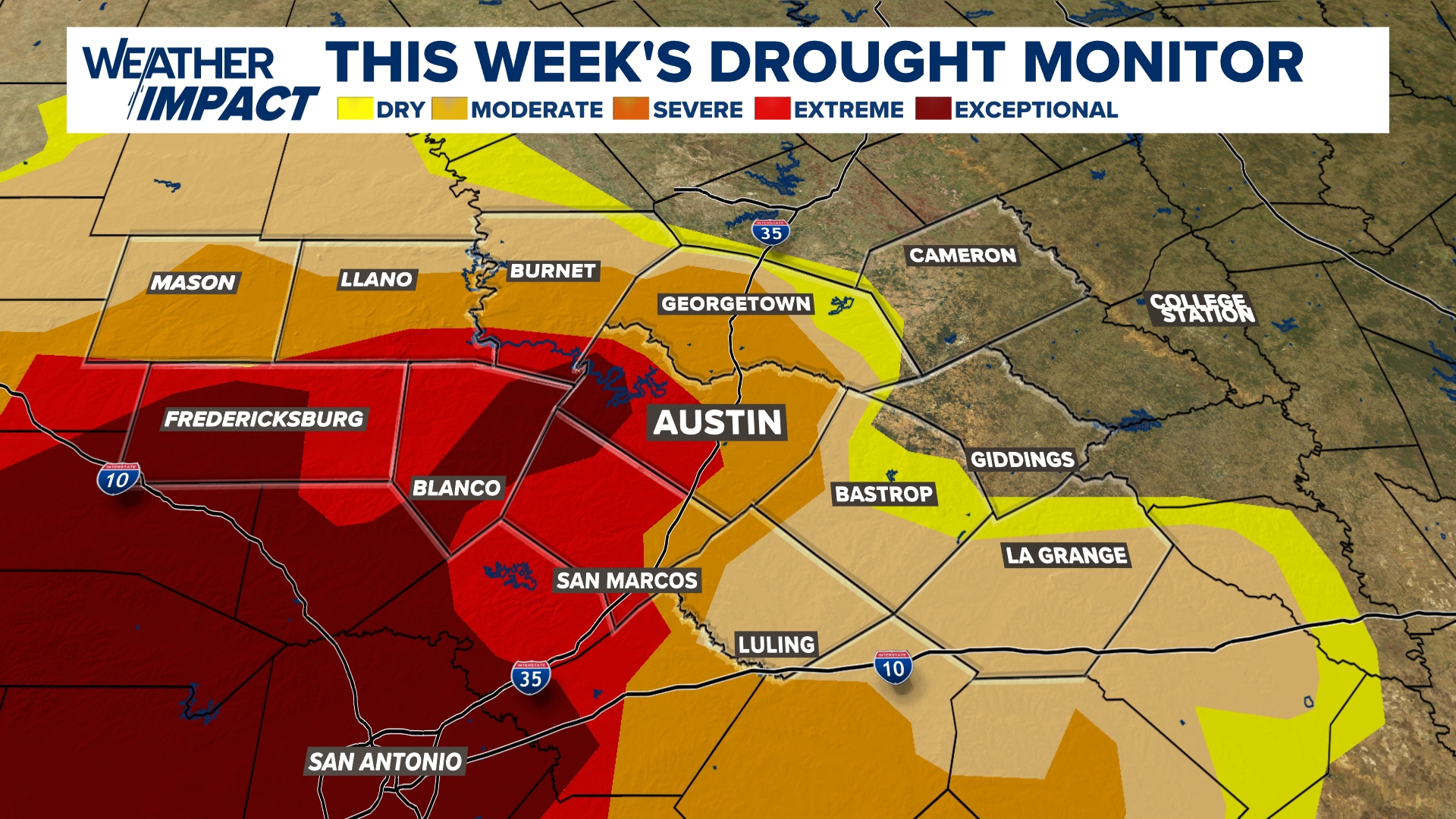 Drought conditions continue to improve across Central Texas