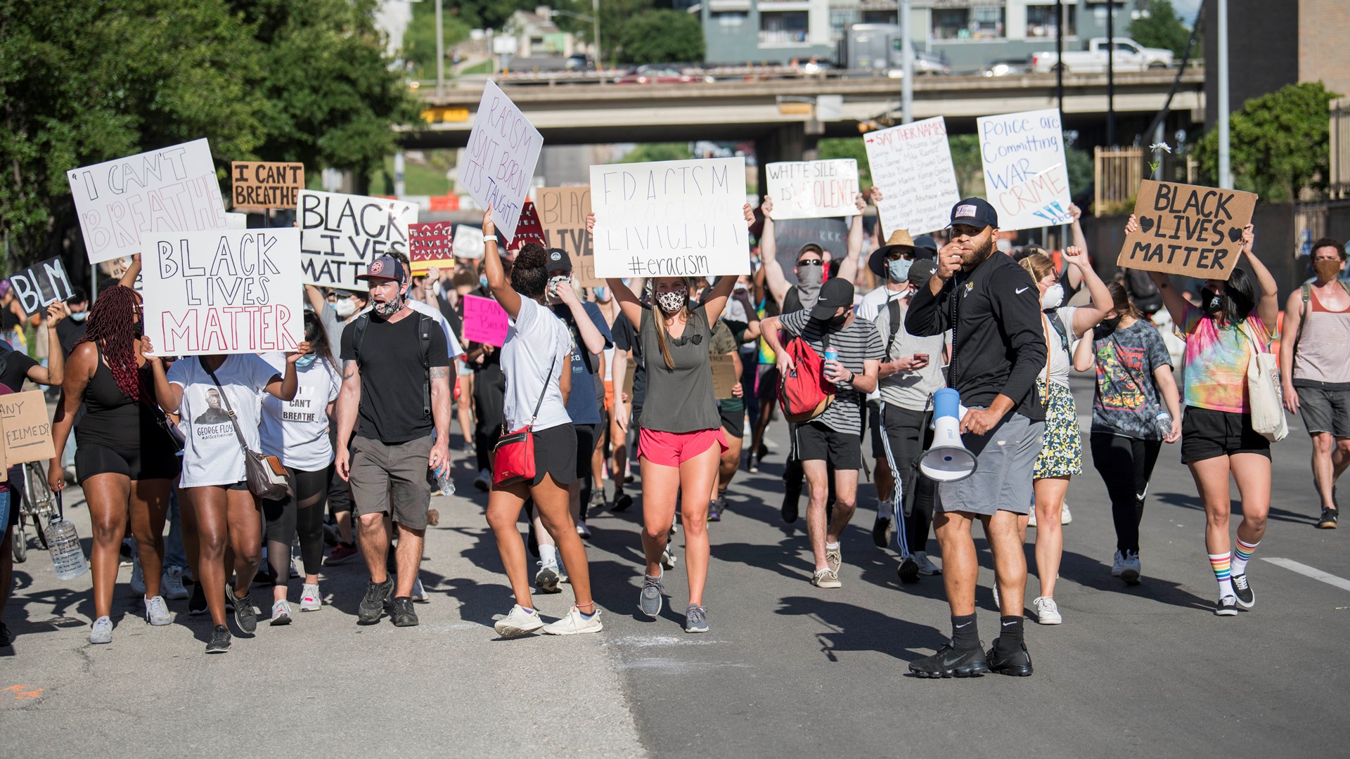 PHOTOS: Protesters March Through Downtown Austin For Seventh Night In A ...