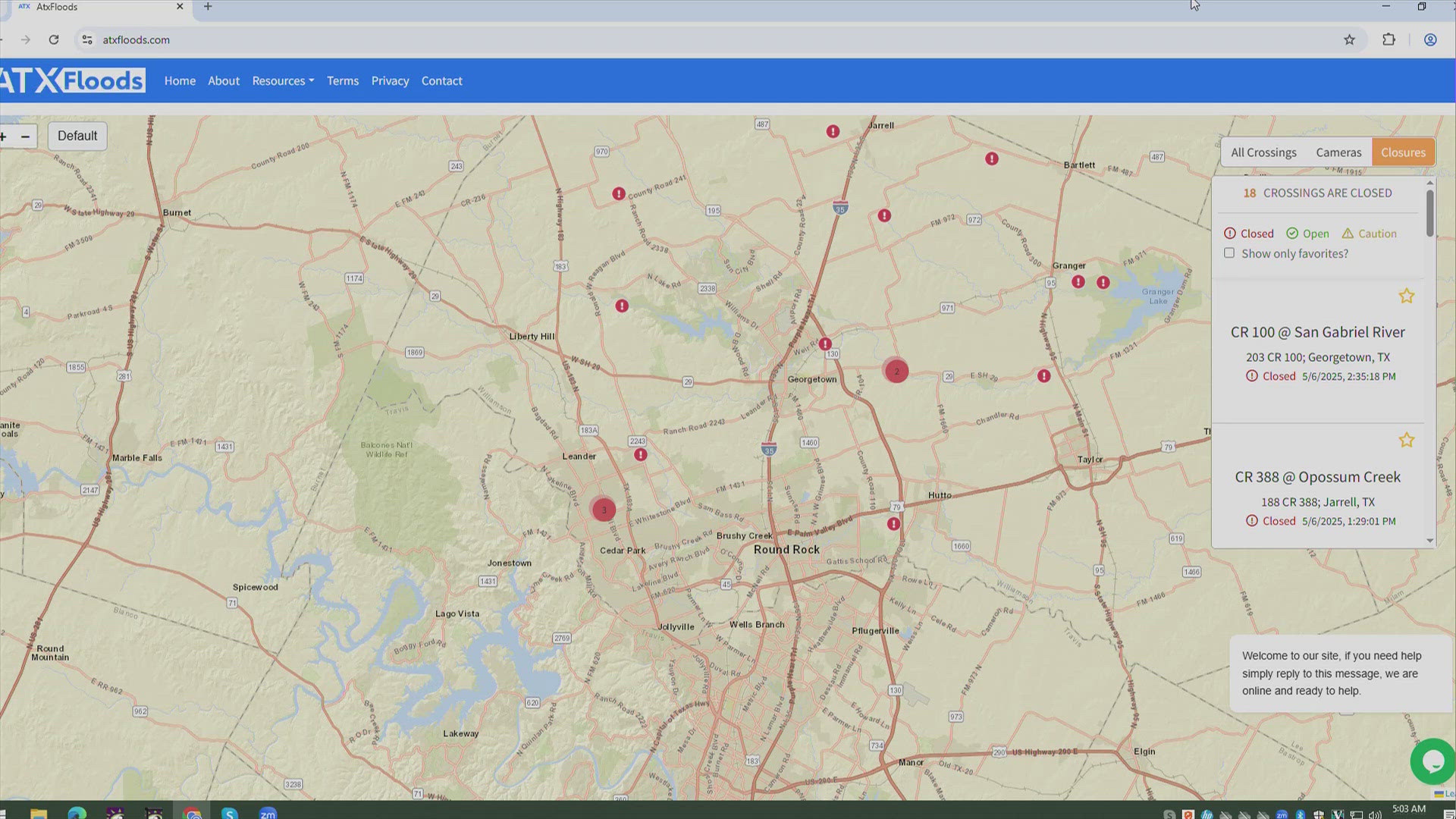 Parts of Round Rock, Georgetown, Cedar Park and Jarrell are still recovering from Tuesday's rainfall. 