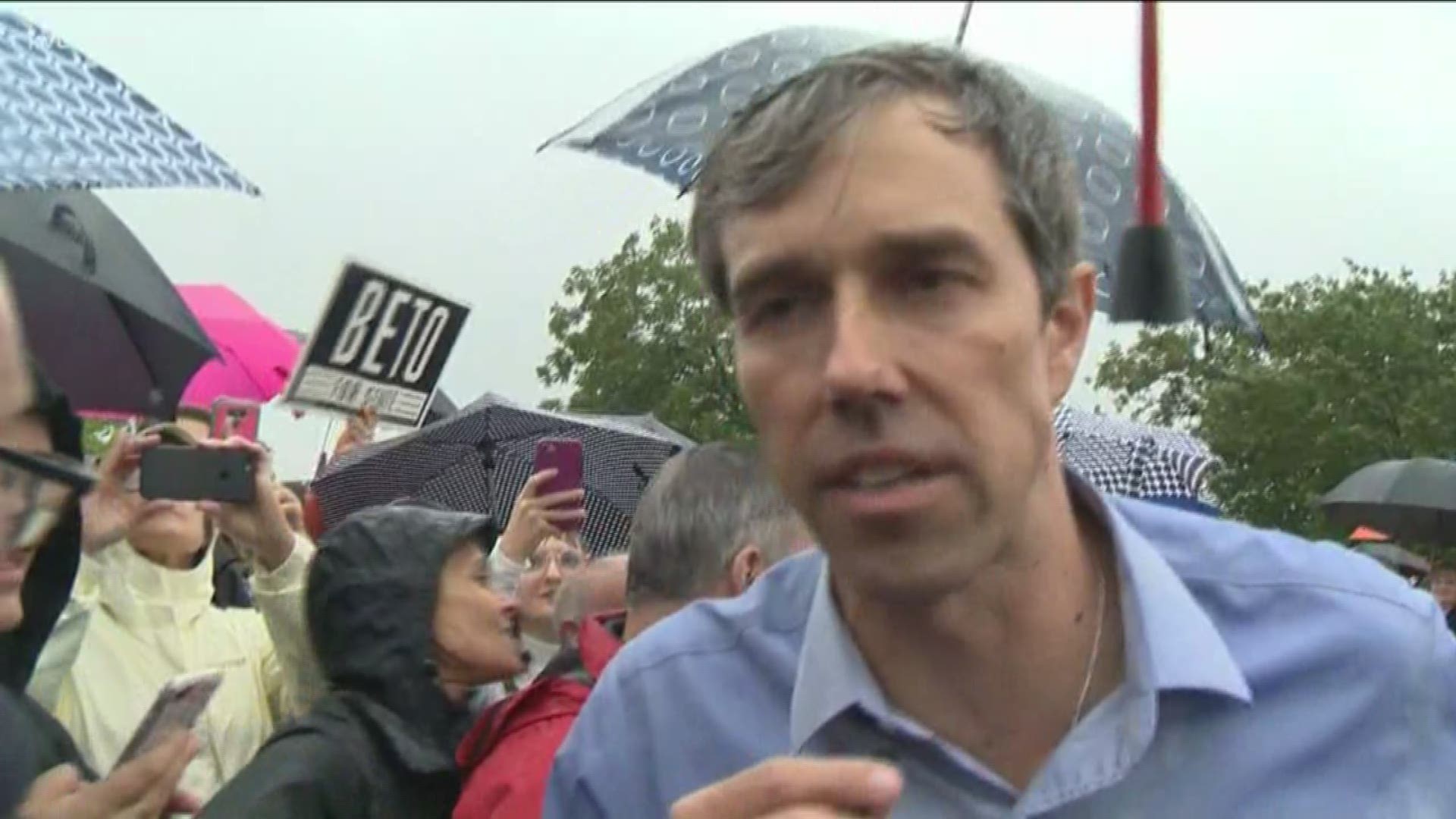U.S. Rep. Beto O'Rourke said at a town hall in El Paso that he and his wife had "made a decision not to rule anything out."