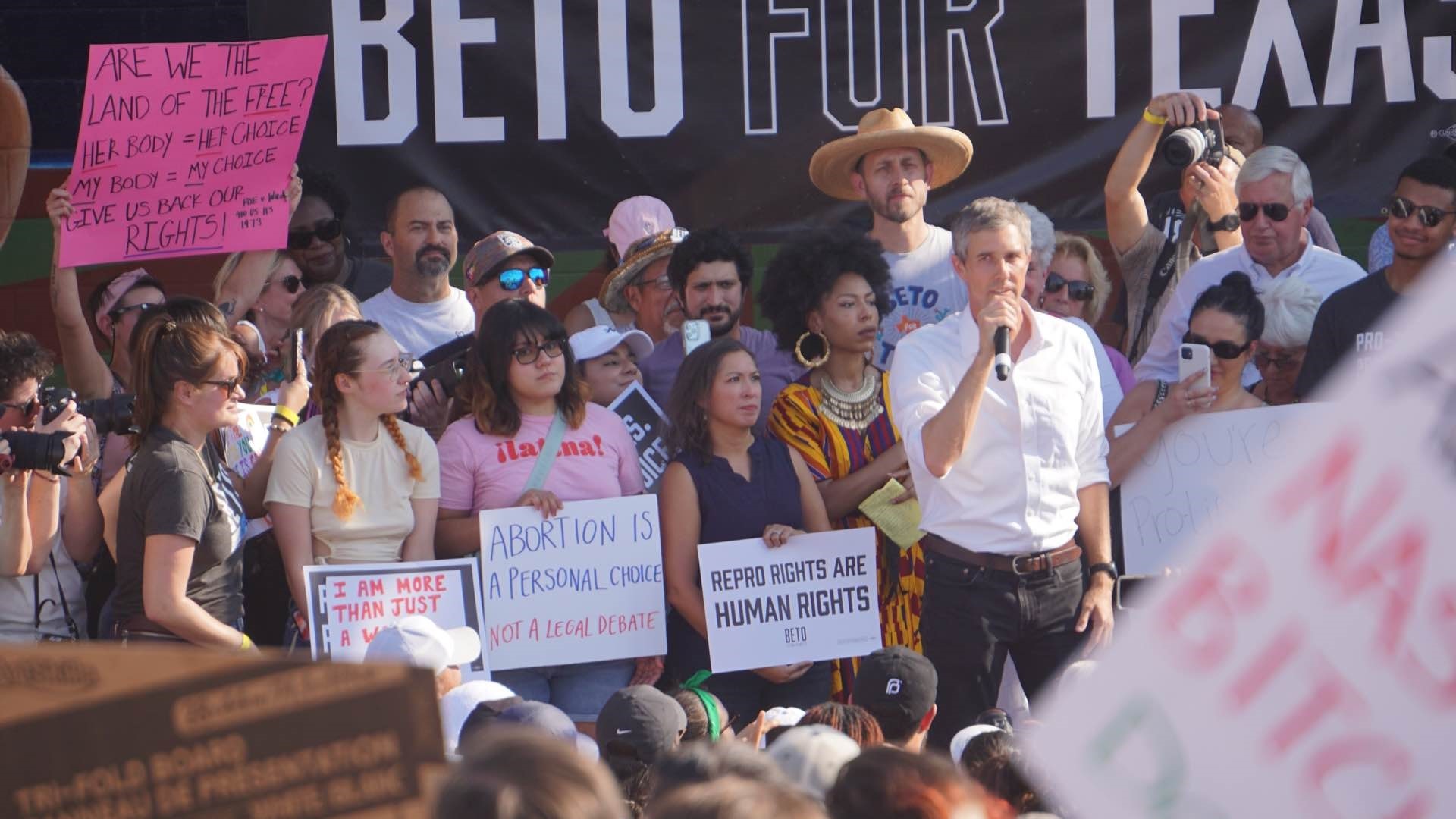 O'Rourke was joined by abortion rights organizations at the event on Sunday.