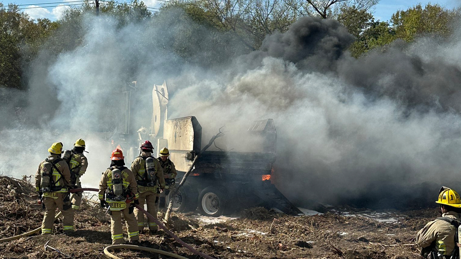 In a final update, crews said they were extinguishing hot spots.