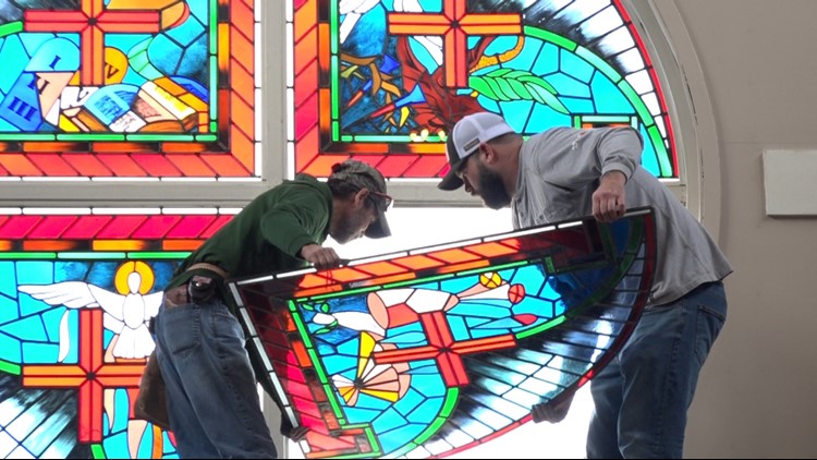 Community comes together to help replace stained glass windows vandalized on Christmas Eve