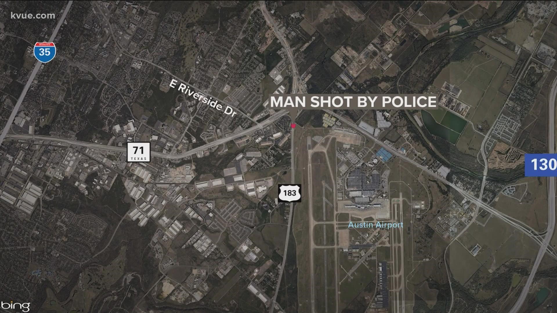 Police said the man went down after several shots were fired. When he still refused to put down the knife, he was tased.