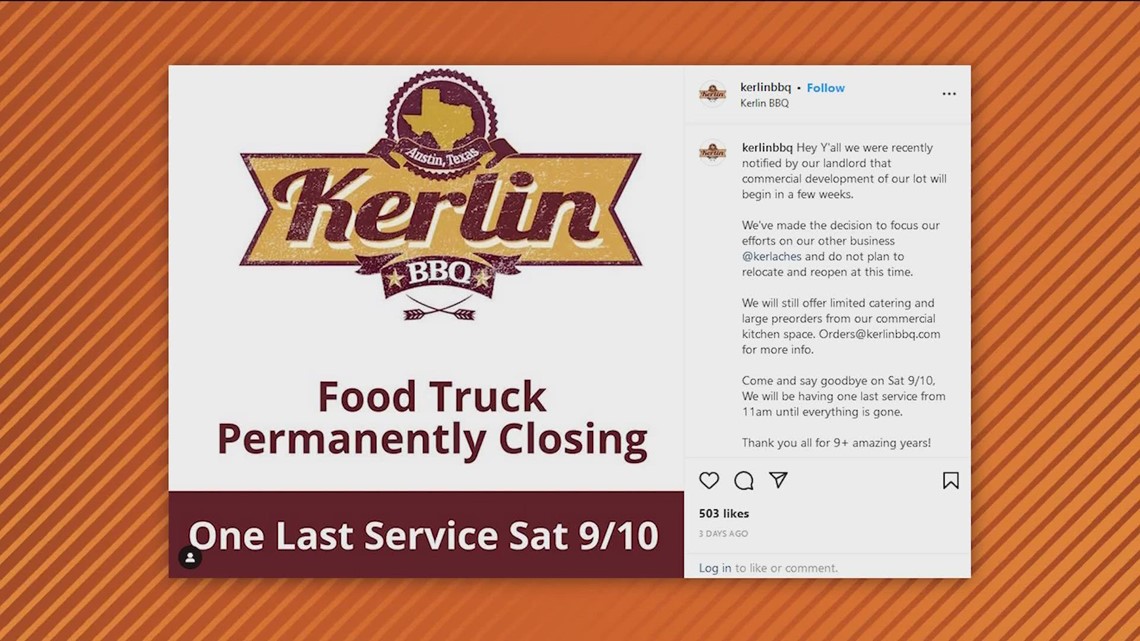 Austin's Kerlin Barbecue is closing