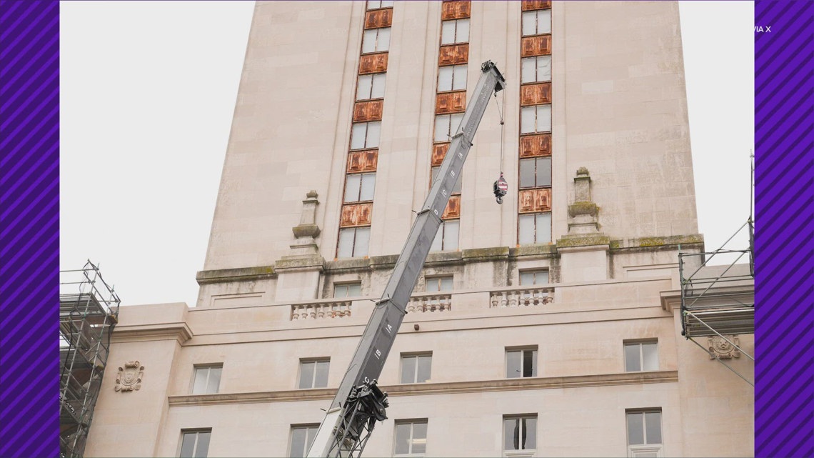 Ultrashift Tower Progress made on UT Tower restoration | kvue.com