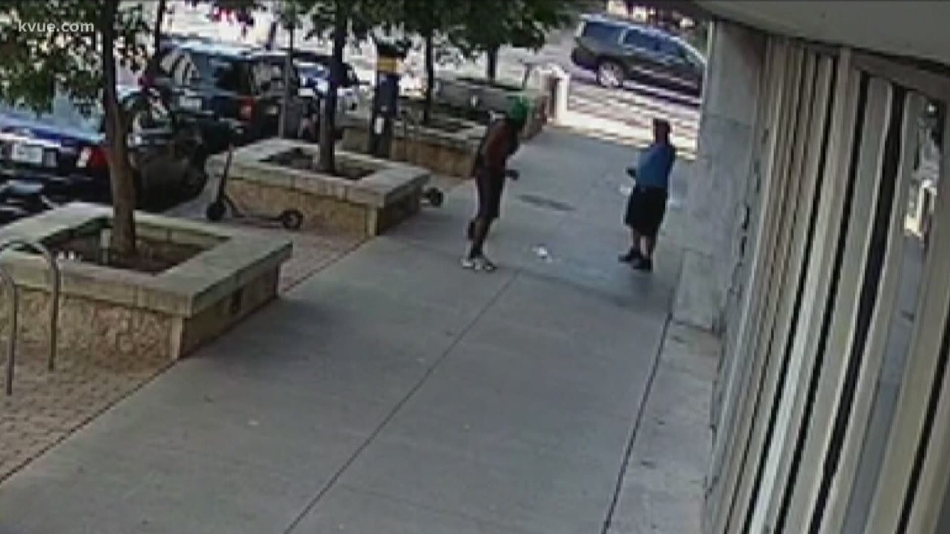 A lot of people are talking about surveillance video that shows one person attacking another outside an office building on Brazos Street in Downtown Austin.