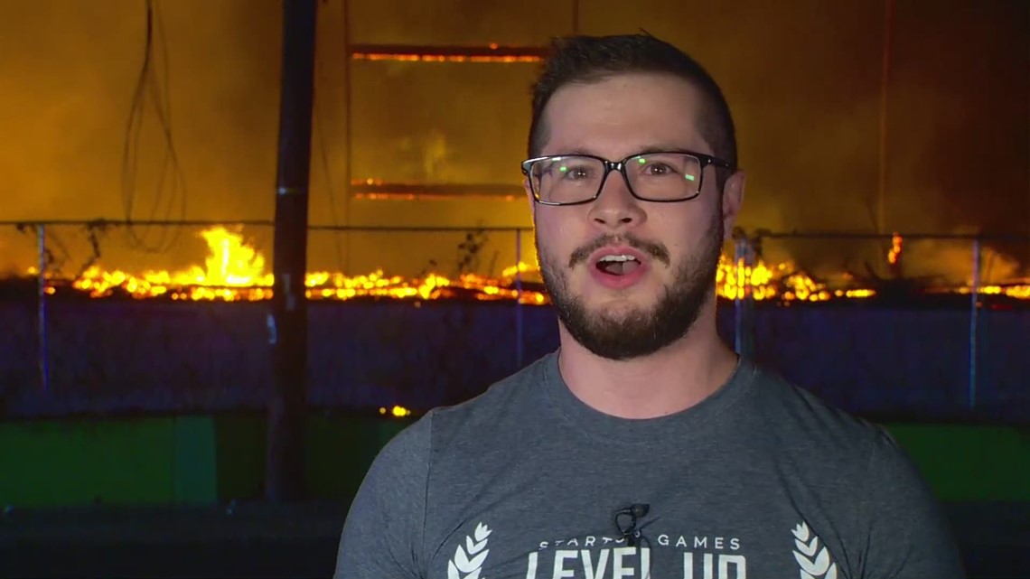 RAW Man jumped off balcony after massive South Austin fire spread to