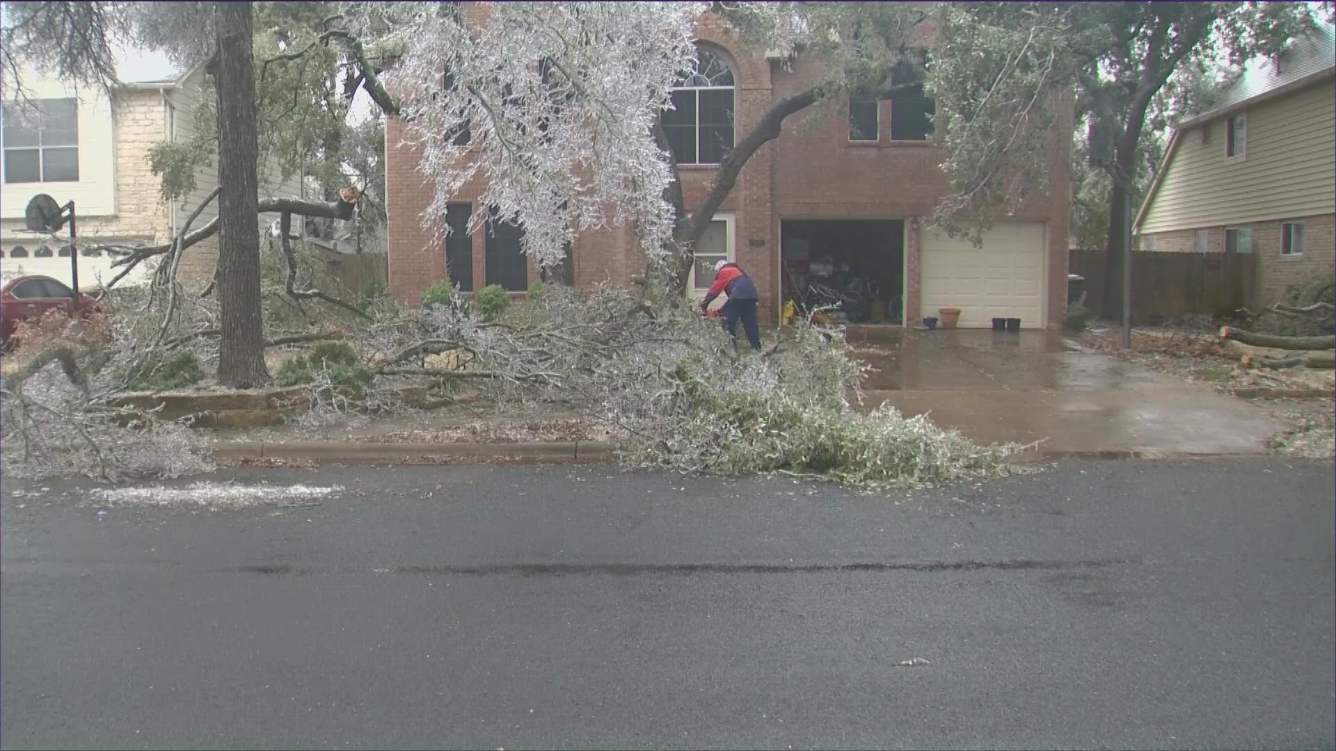 Austin Resource Recovery doesn't expect all of the debris to be cleared until the end of April.