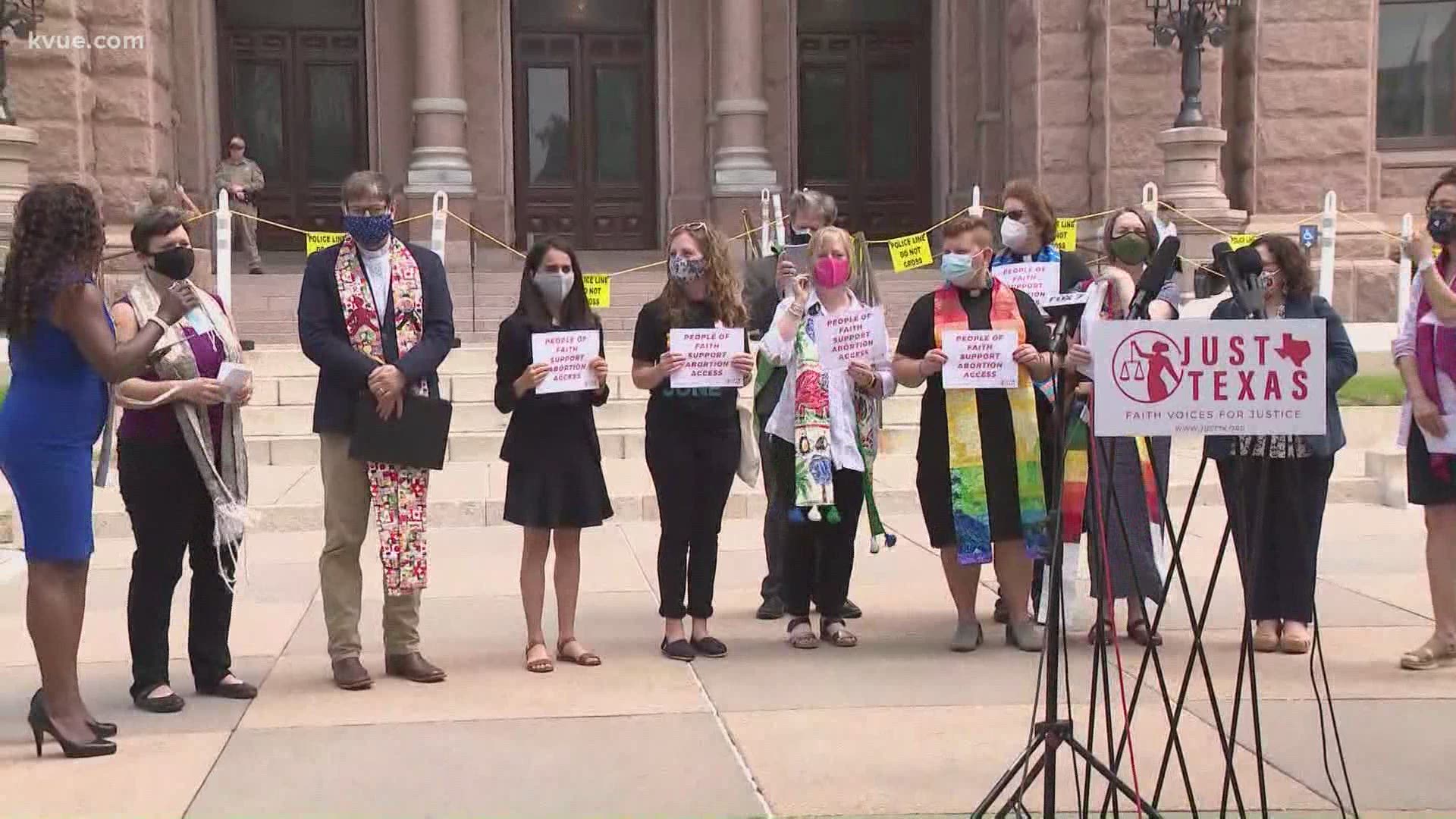 Faith leaders from across Texas met at the Capitol to urge lawmakers to vote against abortion restrictions.