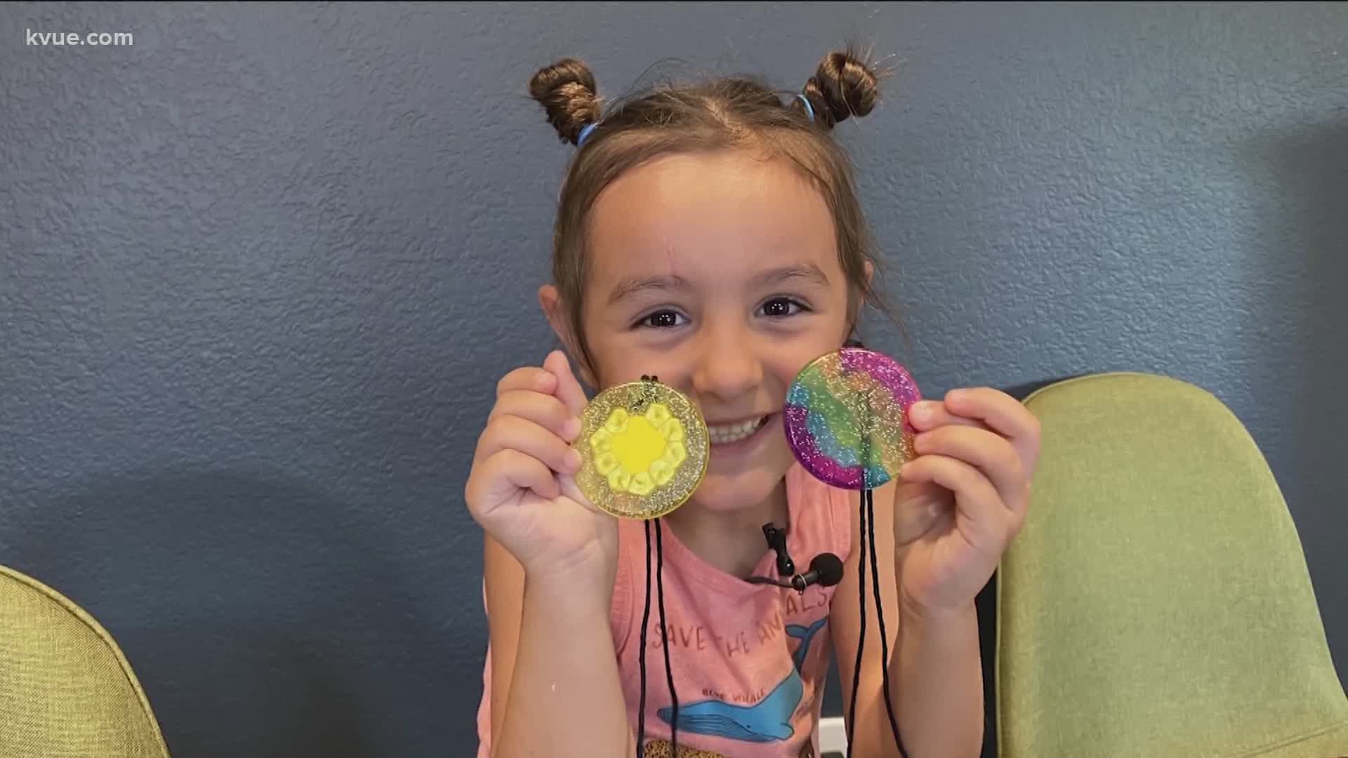 Sawyer – and her helper, Cultural Reporter Brittany Flowers – made suncatchers for this week's craft project.