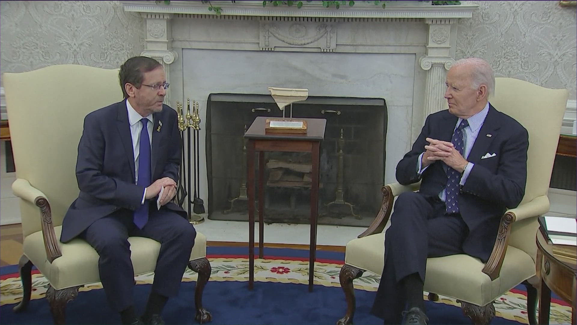 President Joe Biden met with Israeli President Isaac Herzog at the White House on Tuesday.