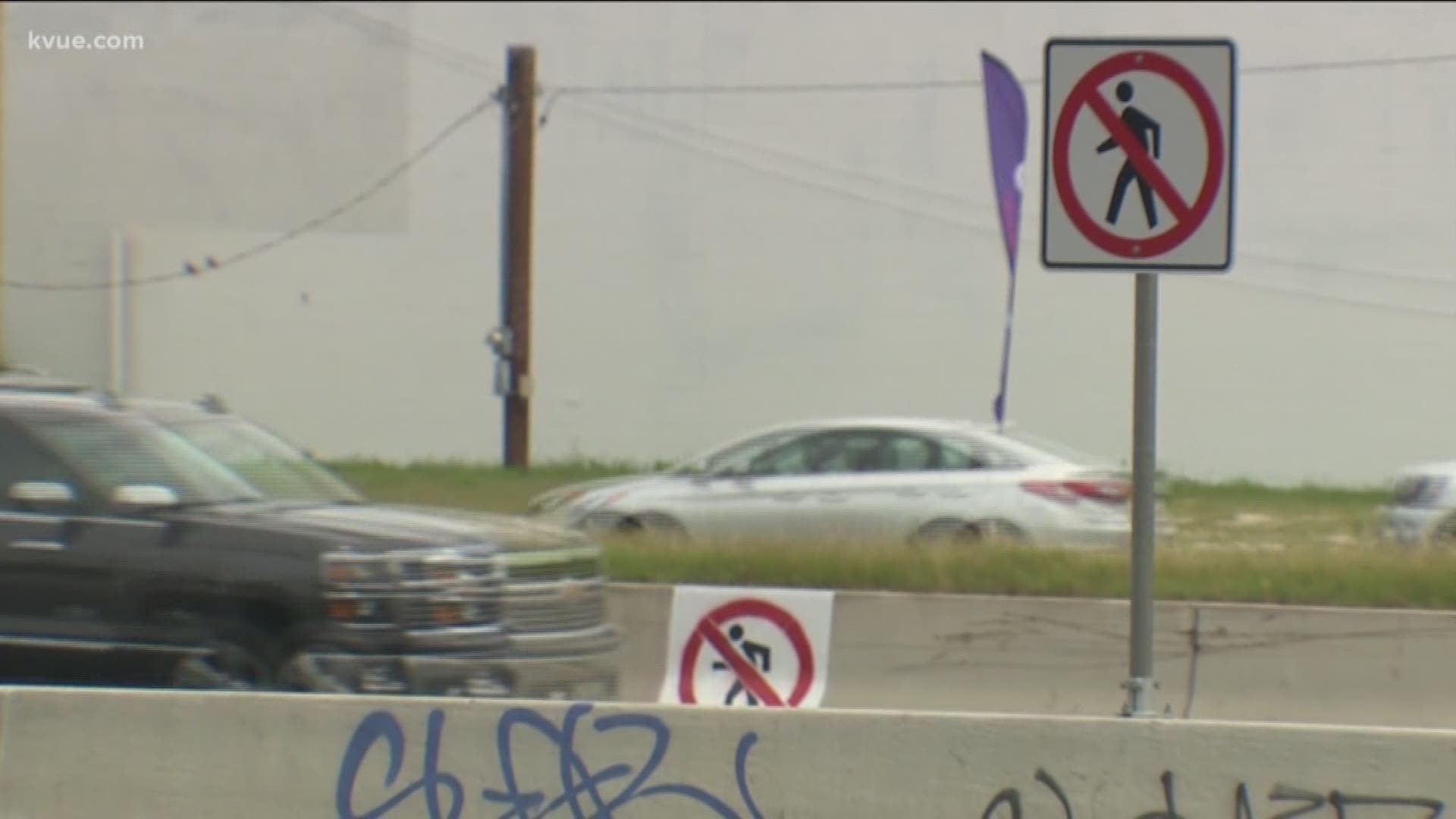 Police say it happens a lot - people on foot looking for a shortcut across I-35 instead of using a crosswalk.