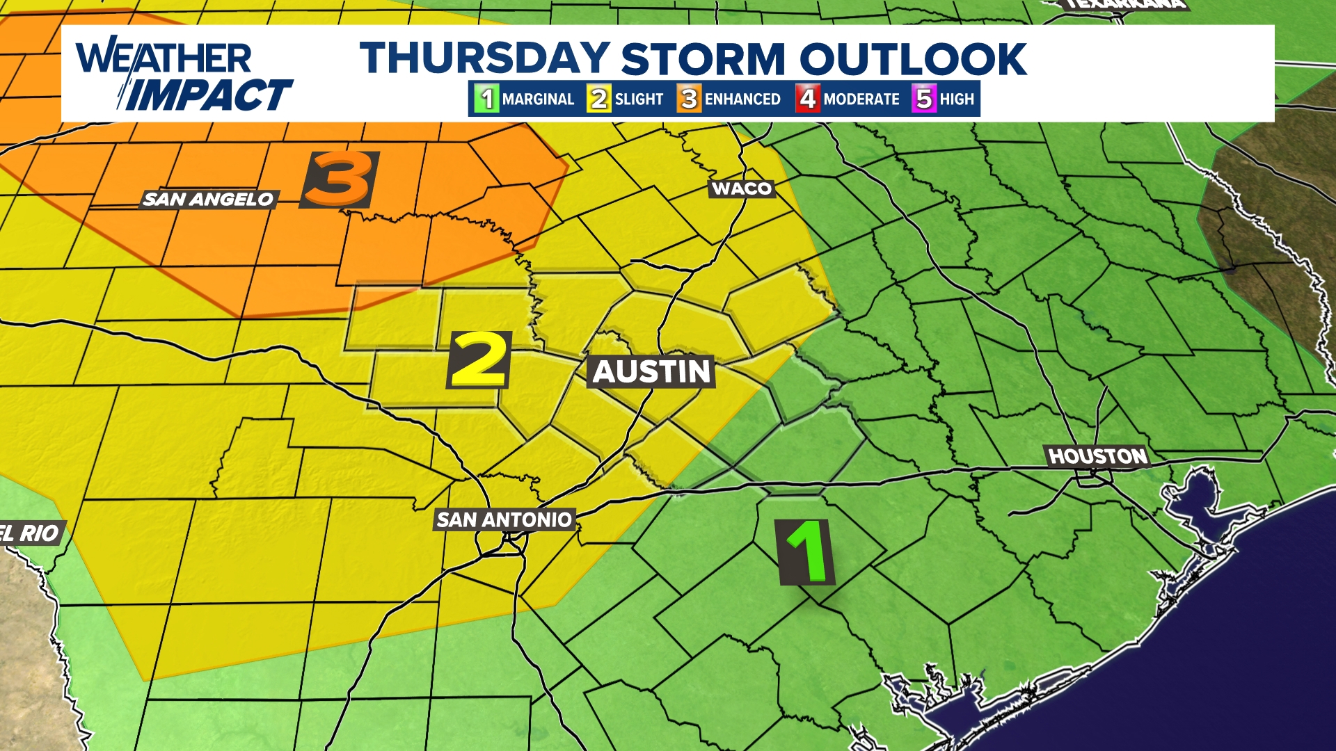 Austin-area weather: Additional storm chances this week for Central ...