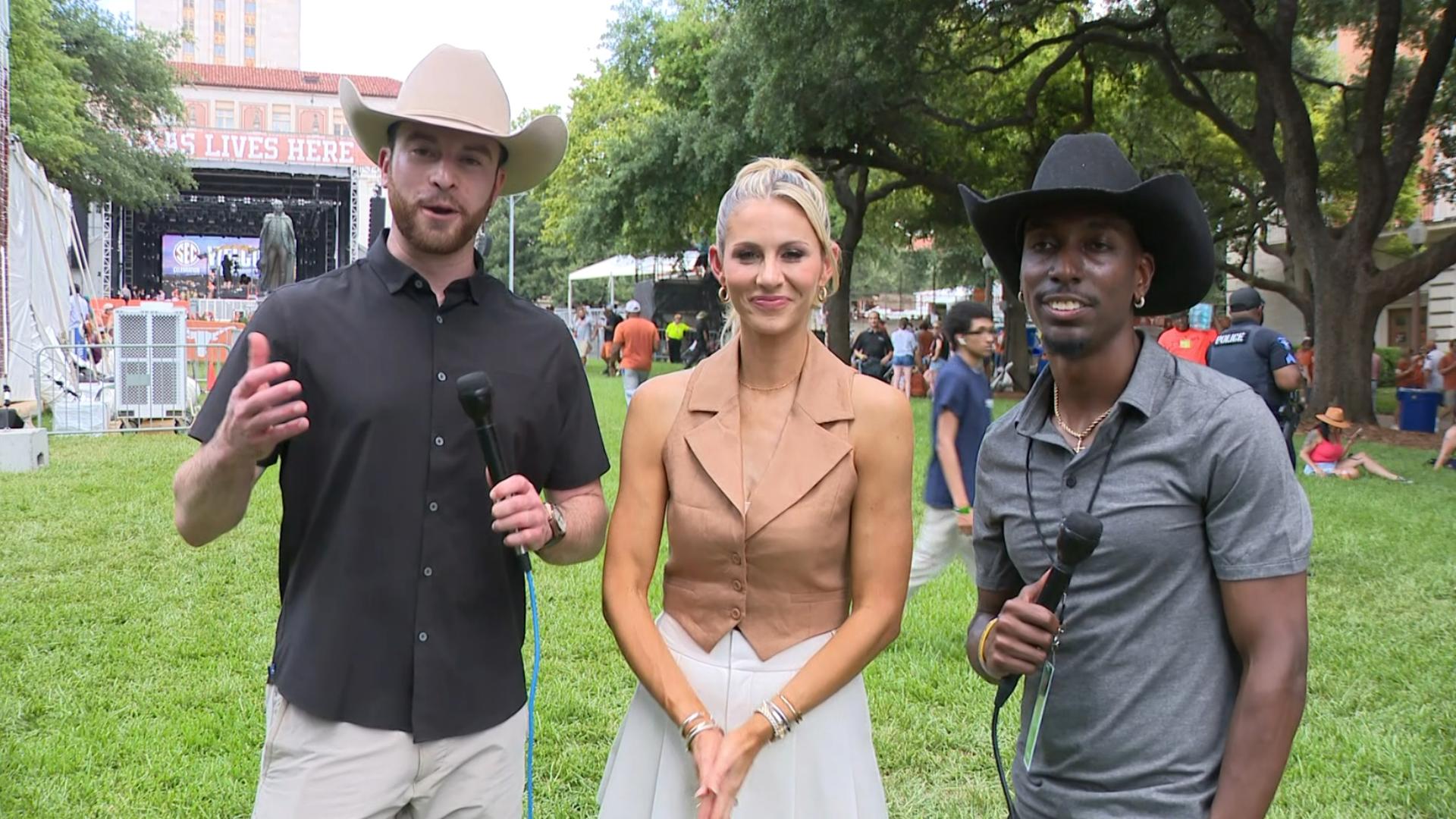 During the University of Texas at Austin's "SEC Celebration" event, SEC Network's Laura Rutledge talked to the KVUE Sports team about the big move.