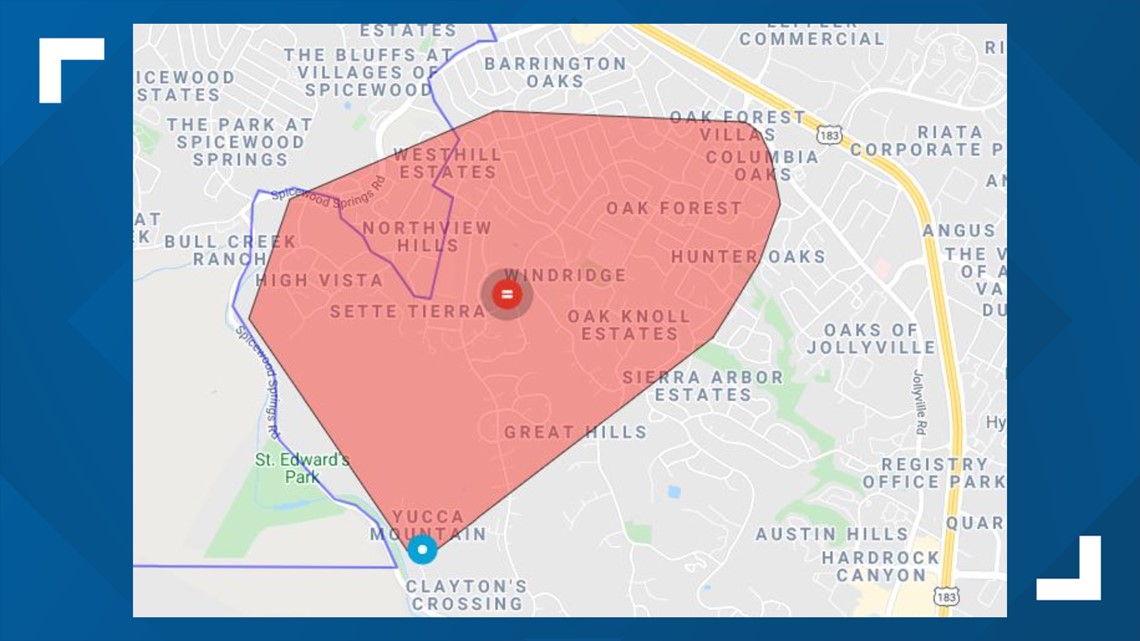 Austin energy outage reported in northwest Austin