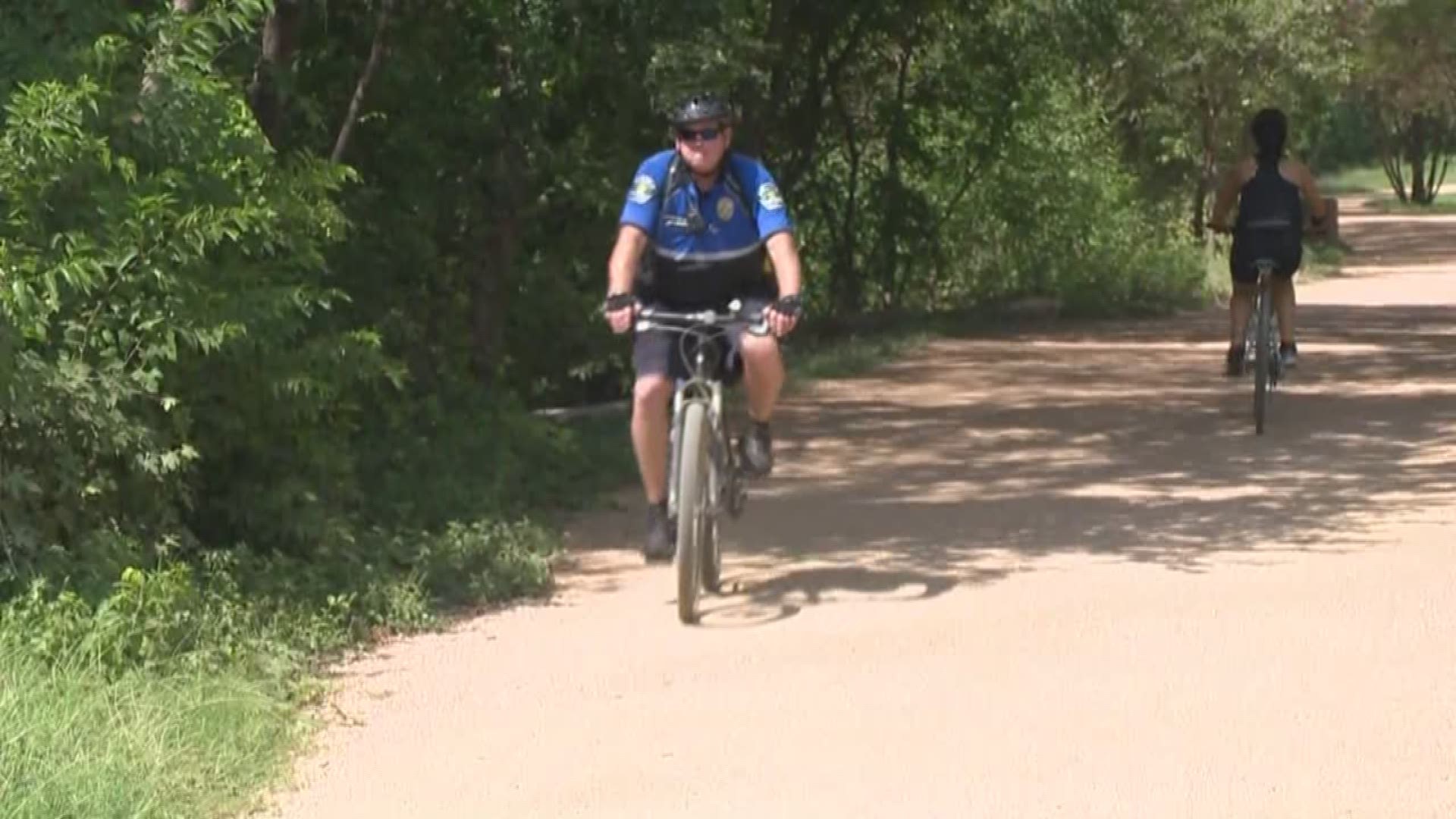 A good Samaritan reportedly stopped the sexual assault of a female jogger on the hike and bike trail on Friday. Police say he used a gun to stop Richard McEachern from hurting the woman anymore.