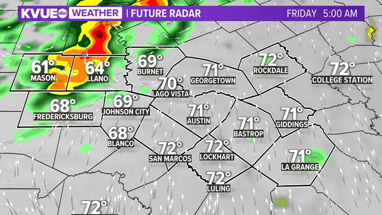 Storms push in Thursday night: Current timing and impacts