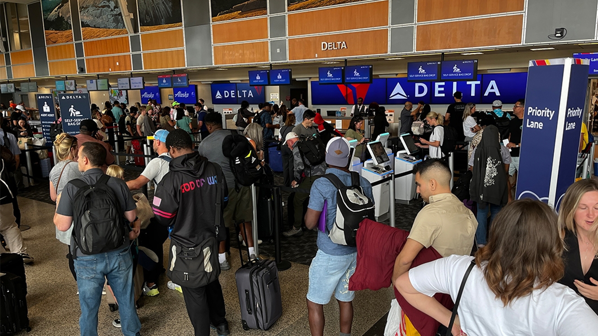 Travelers should arrive early to return rental vehicles and/or get their bags checked.