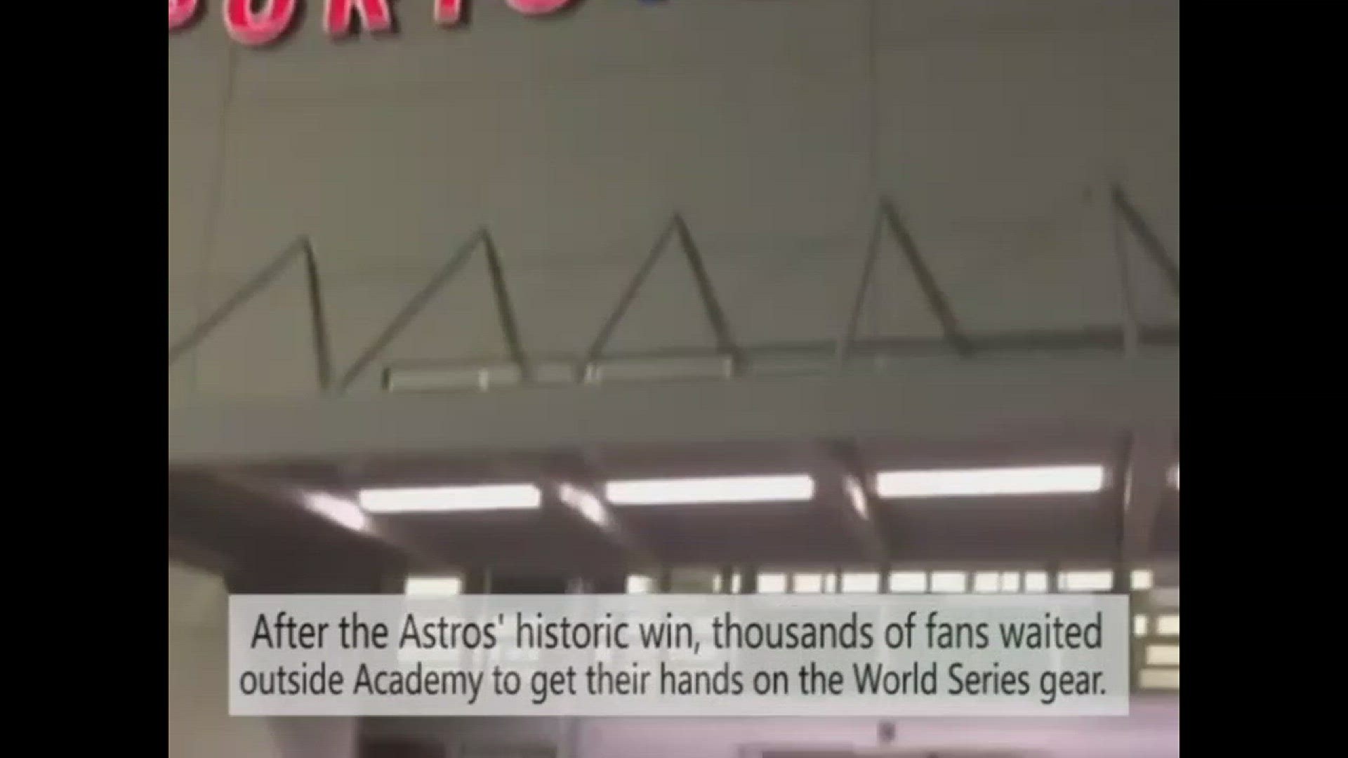 Astros fans crowded a Houston Academy store in hopes of being the first to snag historical World Series merch.