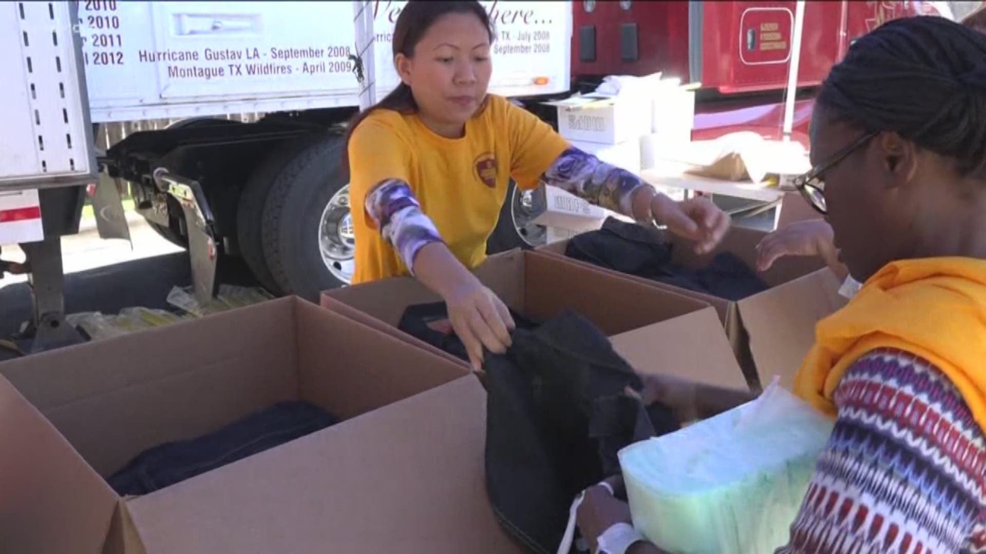 The Texas Adventist Community Services handed out supplies to people in need in South Austin.