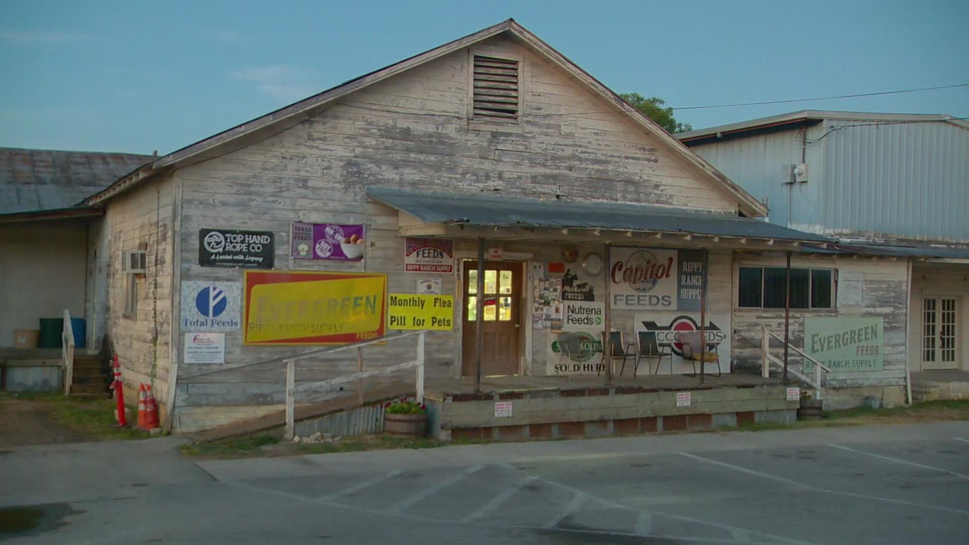 The buildings on Dripping Springs' Mercer Street were built between 1870 and 1940. Some of the storefronts haven't changed for decades.