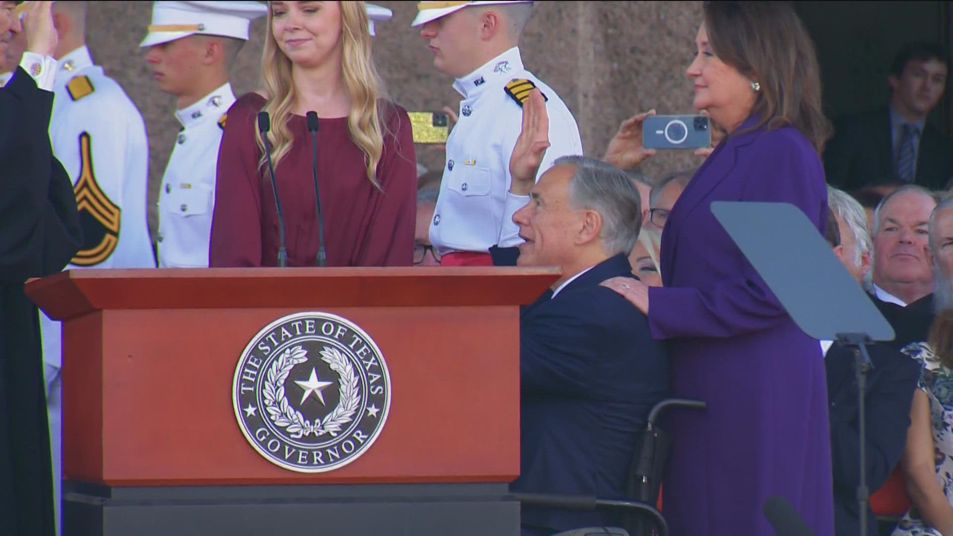 Gov. Abbott, Lt. Gov. Patrick take oath of office at inauguration