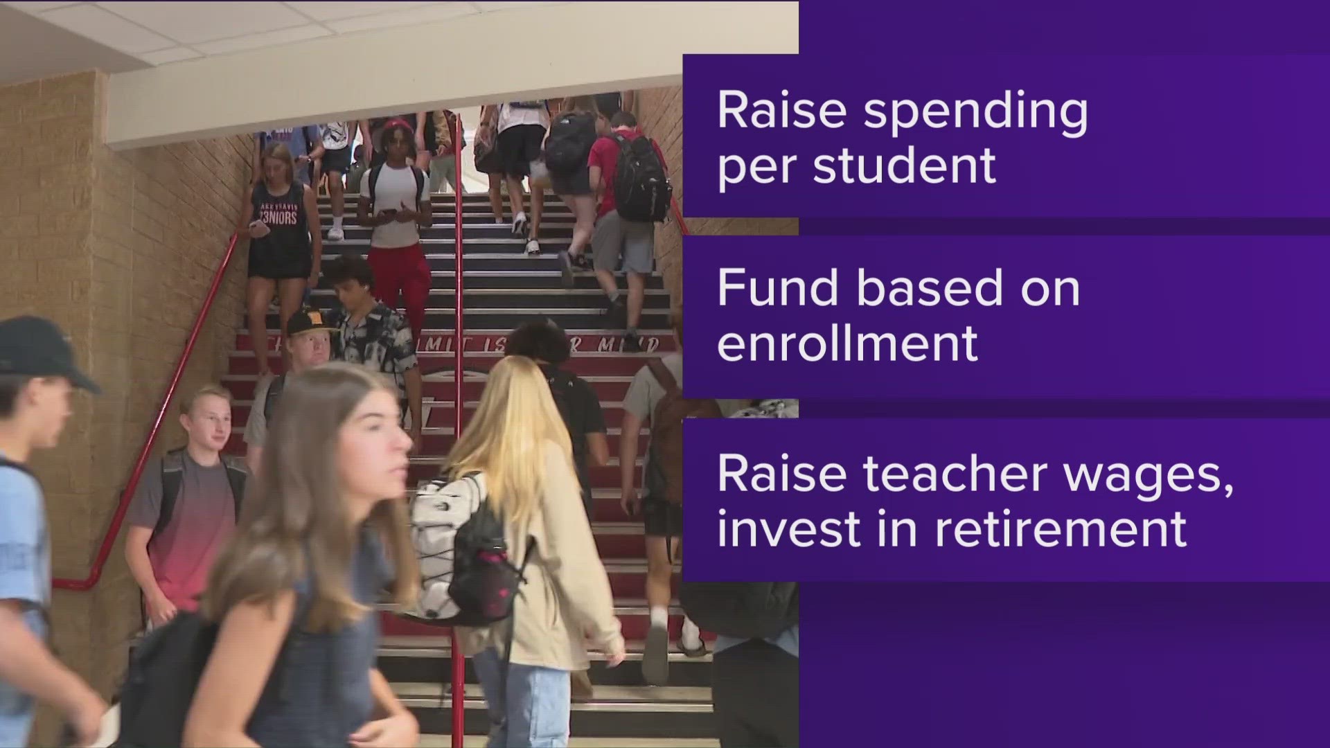 Texas Democrats laid out a proposal to raise the amount of money the State spends per student to $7,500 by the year 2025.