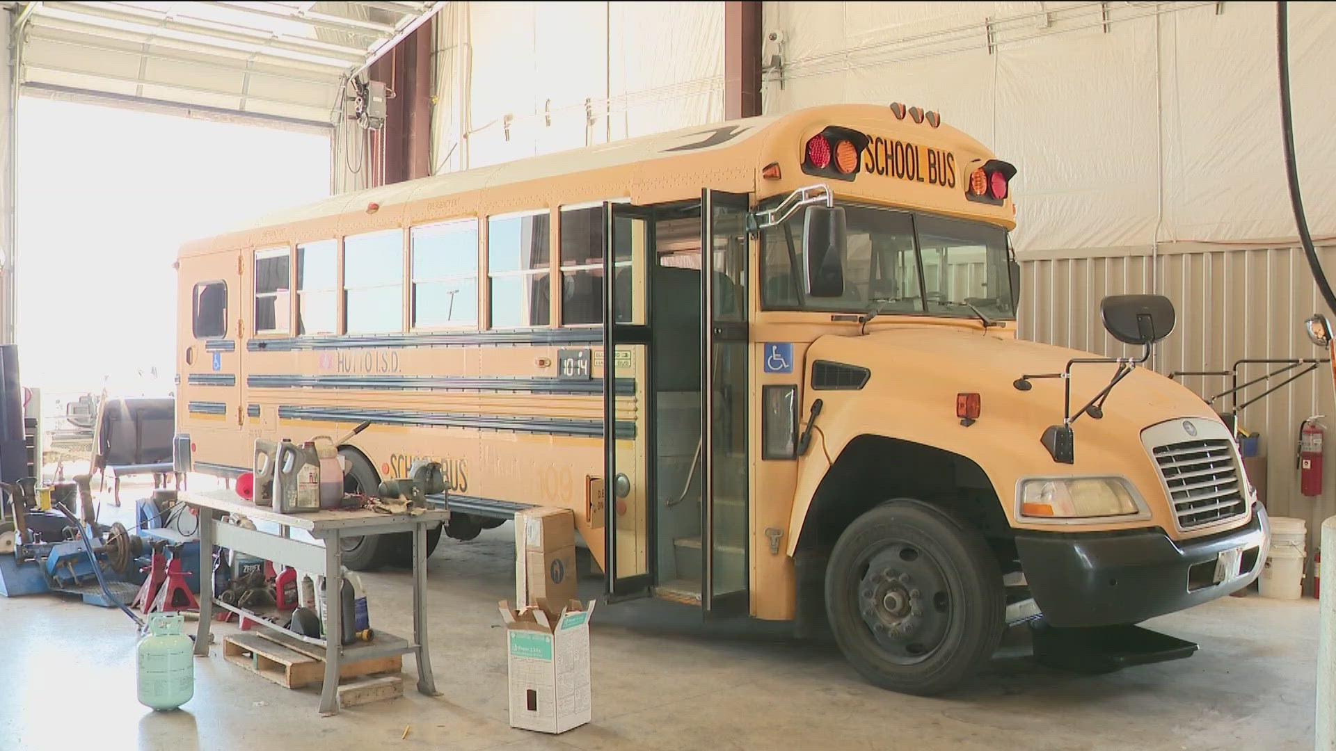 Currently, 16 buses across the district are without air conditioning, according to Hutto ISD officials.