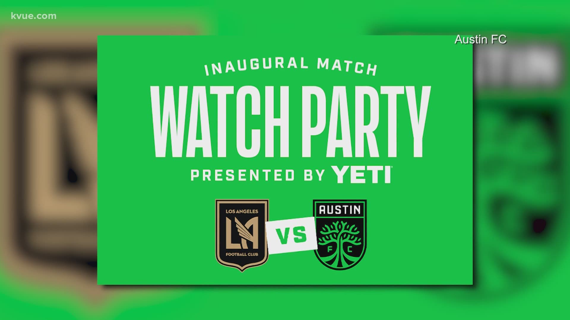Austin FC's season opener against LAFC will be played on April 17 in Los Angeles. There will be a free watch party at the Long Center, but fans must register first.