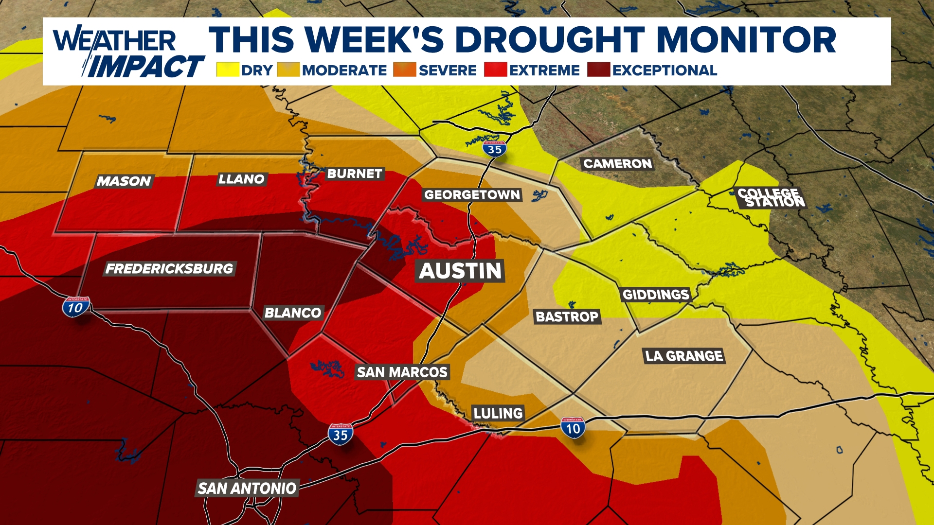 Traking Rought Texas Drought update: Coastal Plains see marked improvement | kvue.com