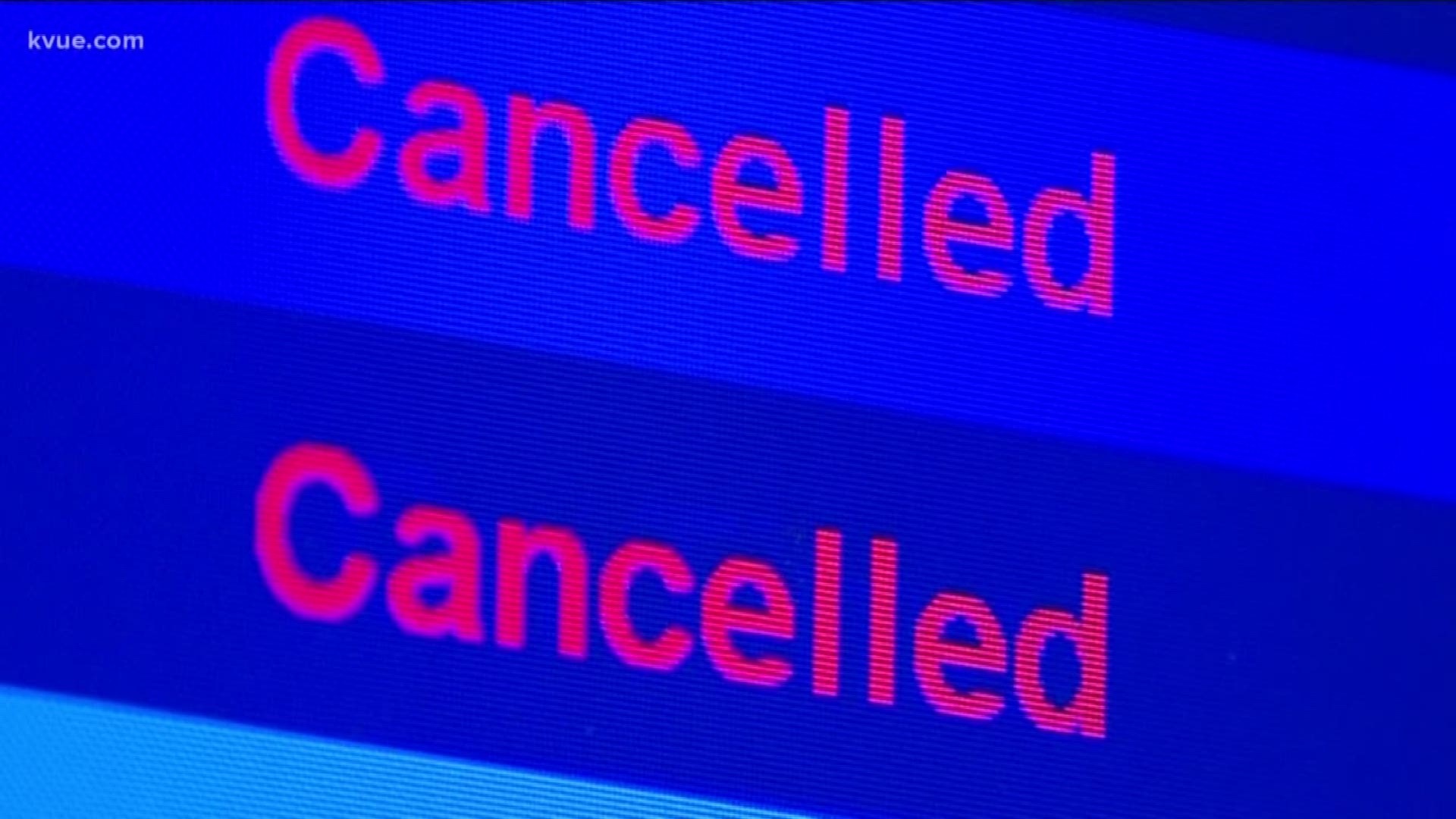 Cancellations at Austin-Bergstrom International Airport for some Southwest Airlines flights.