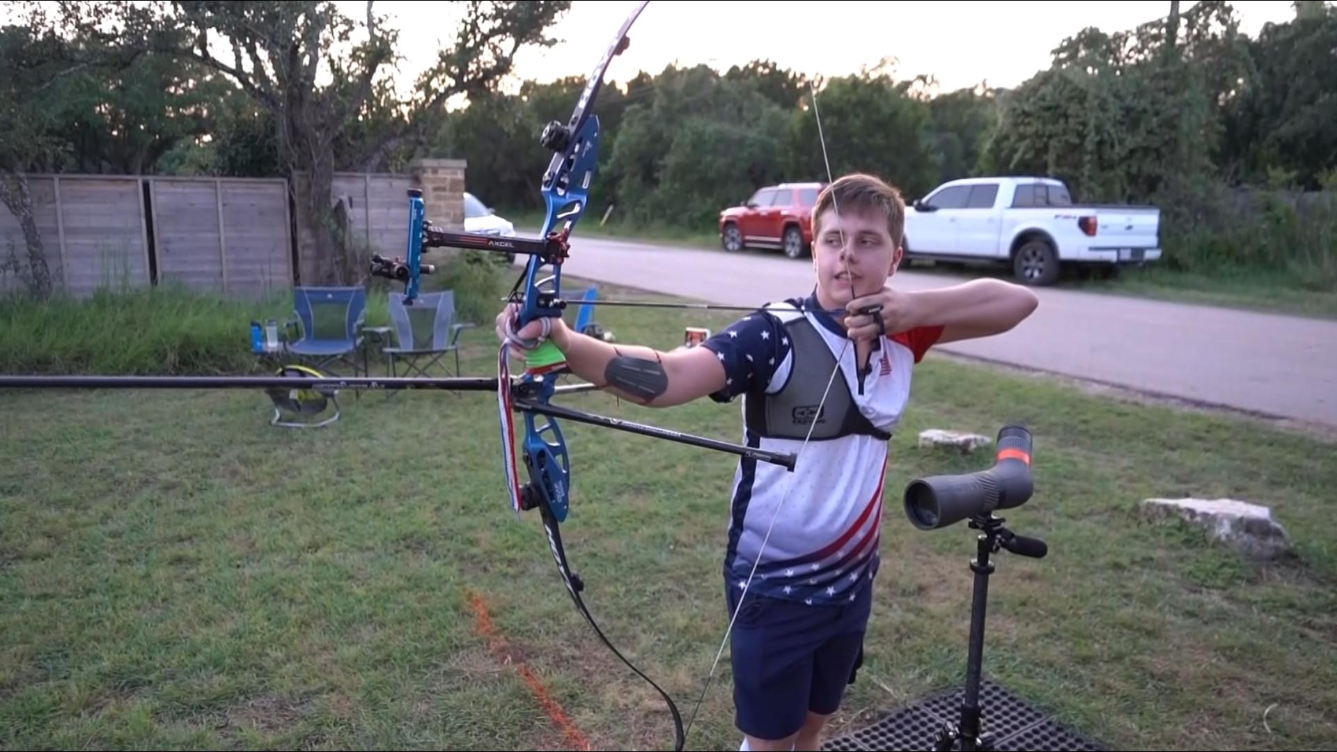 Jordan White is a rising star athlete in Central Texas. He's earned a spot representing Team USA in archery.