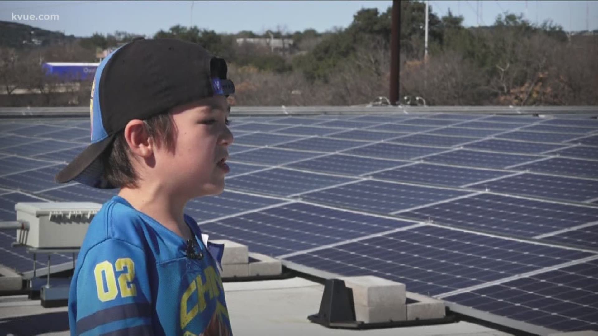 Students were allowed to go up on the roof of Austin High School to see firsthand how Austin ISD is saving money -- while going green.