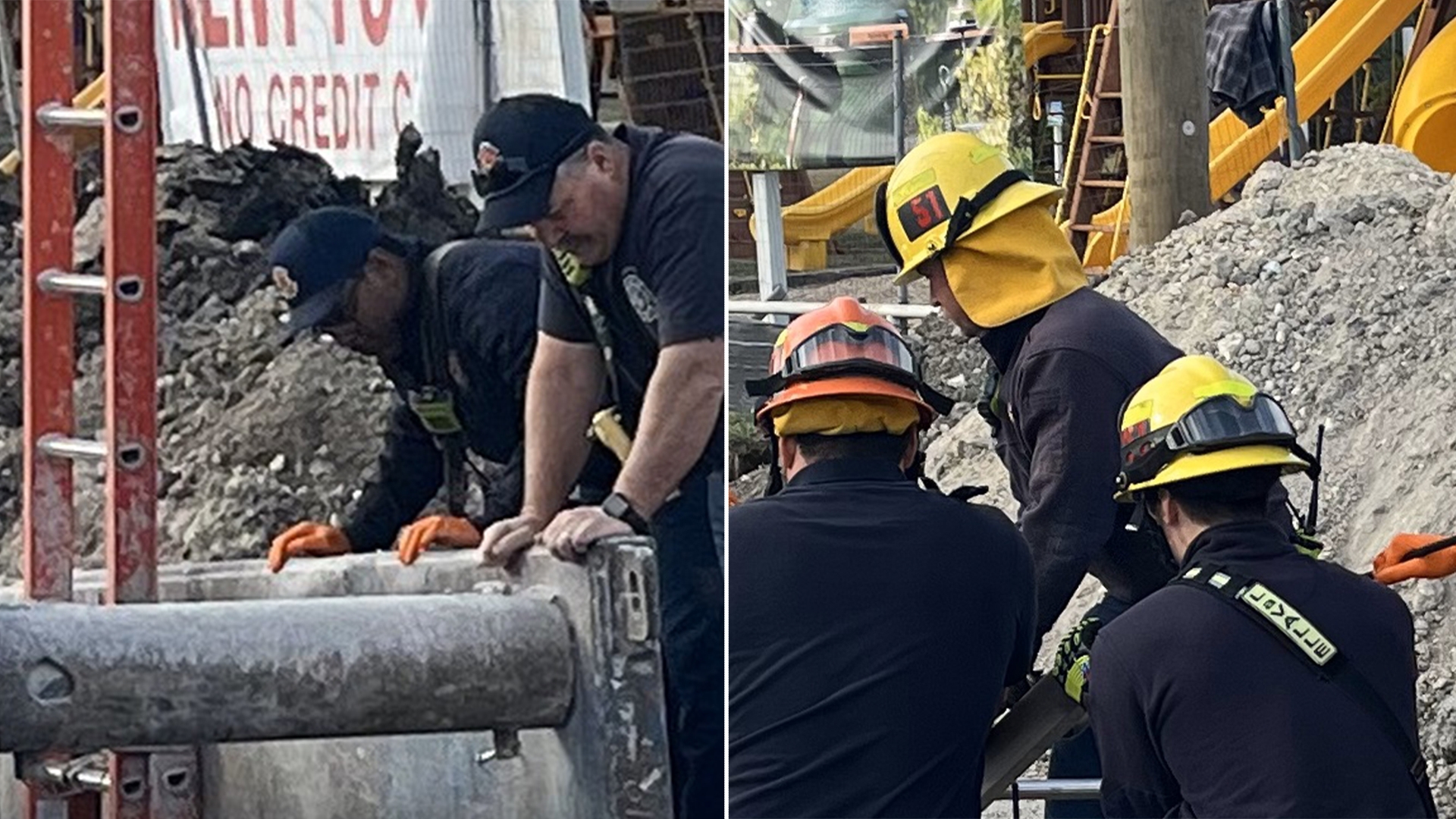 Firefighters in Pflugerville rescued a person after a trench collapse on Tuesday.