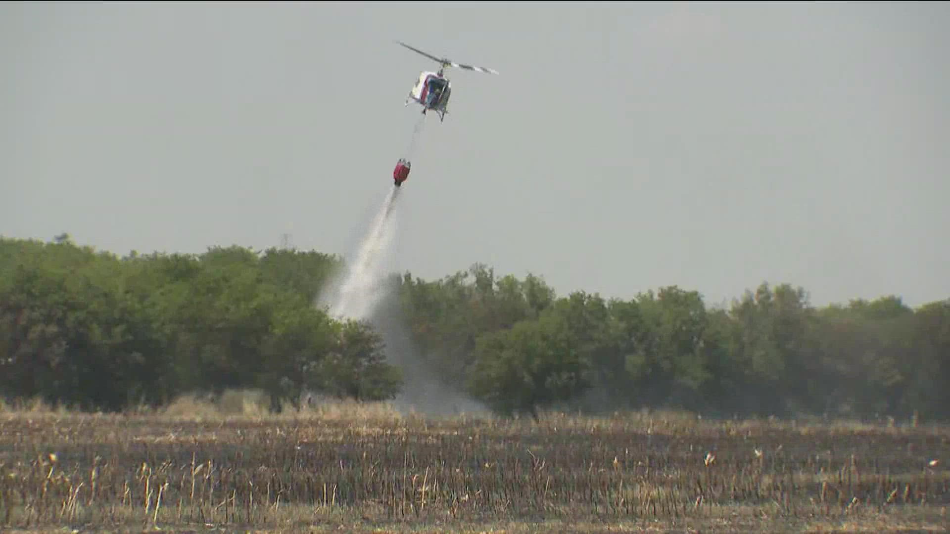 Crews in Pflugerville are putting out a 67-acre fire off Cameron Road and Highway 130, near Manor Senior High School.