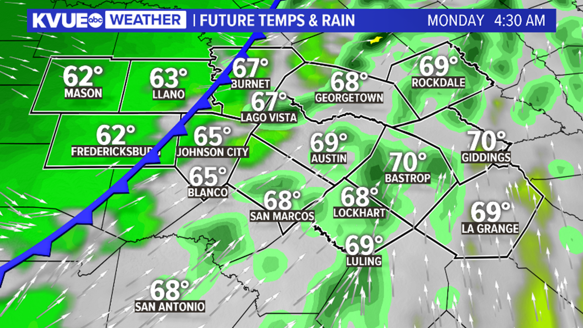 Cold front brings rain and a few storms tonight; sunshine finally ...